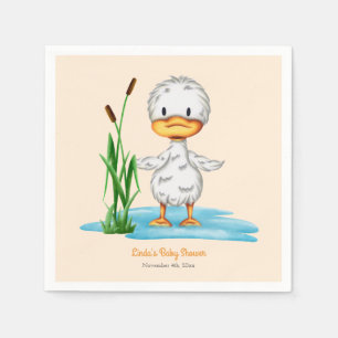 Servilleta De Papel Sexo de duckling corto Baby Shower neutro