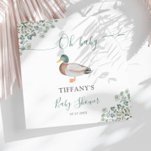 Sexo de pato Verde Neutral Baby Shower