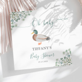 Servilleta De Papel Sexo de pato Verde Neutral Baby Shower