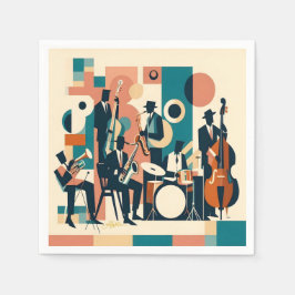 Servilleta De Papel Sexteto de la Era del Jazz de mediados de siglo