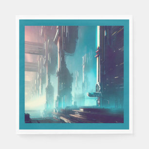 Servilleta De Papel SF Ciudad futurista 1