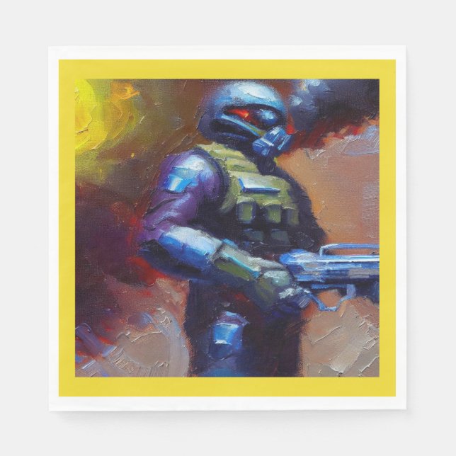 Servilleta De Papel SF - Héroe militar 4 (Anverso)