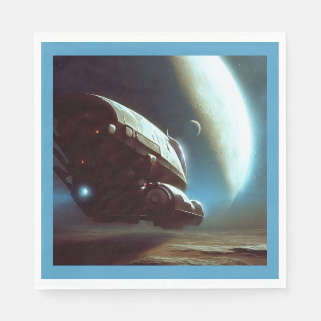 Servilleta De Papel SF Orbiting Spaceship 1 (Anverso)