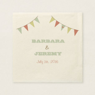 Servilleta De Papel Shabby Chic Bunting Napkins