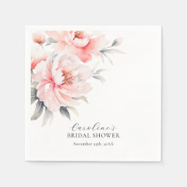 Servilleta De Papel Shabby Chic Peonies Rubor BRIDAL SHOWER