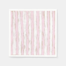 Servilleta De Papel Shabby Chic Pink Stripe Napkins