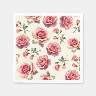 Servilleta De Papel Shabby Pink Roses Forever