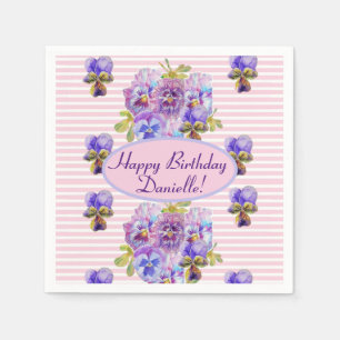 Servilleta De Papel Shabby Rosa Rosa Floral Tea Fiesta Papel morado Pl