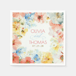 Servilleta De Papel Shabby Vintage Floral Boho Elegant Wedding