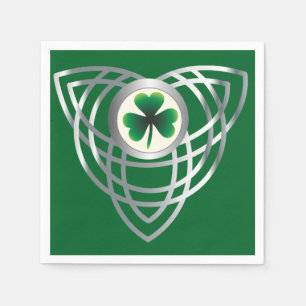 Servilleta De Papel Shamrock and Celtic Knot