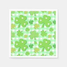Shamrock and Gingham Pattern de San Patricio
