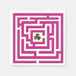 Servilleta De Papel Shamrock en el desafío del laberinto rosa