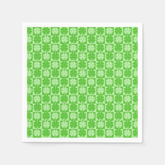 Servilleta De Papel Shamrock Four Leaf Clover (Anverso)