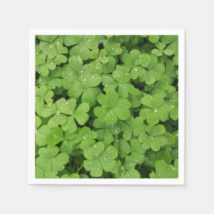 Servilleta De Papel Shamrock fresco verde, trébol de afortunados St Pa