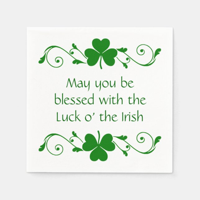Servilleta De Papel Shamrock Garland (Anverso)