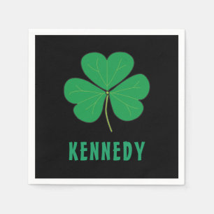 Servilleta De Papel Shamrock Green Clover Irlanda Celtic Irish Name