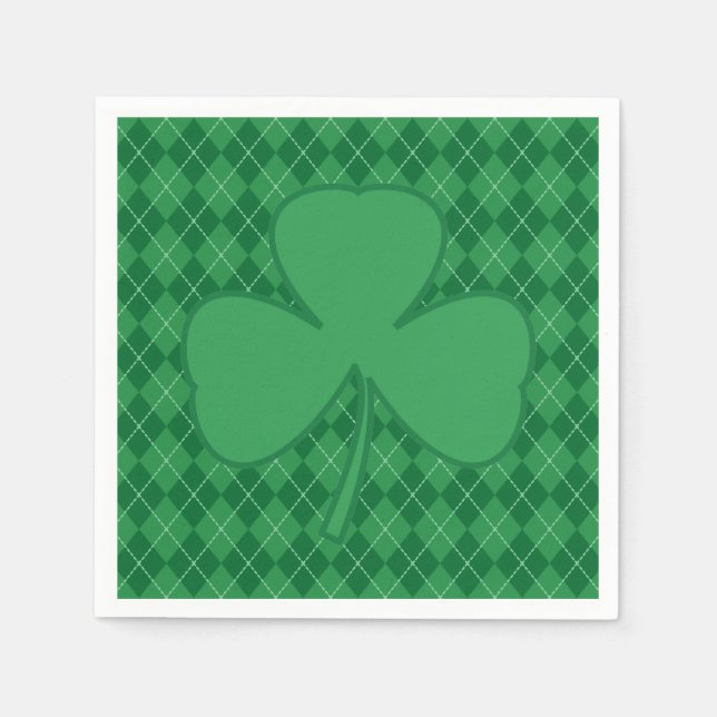 Servilleta De Papel Shamrock Irish Argyle Napkins (Anverso)