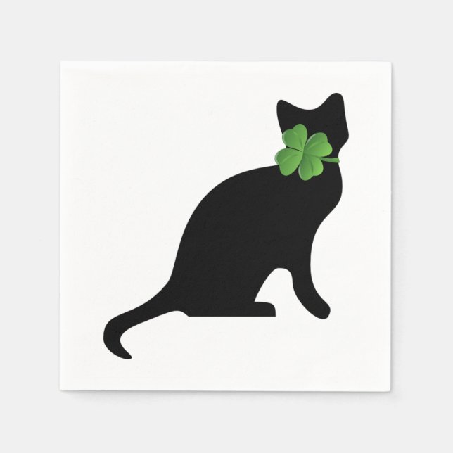 Servilleta De Papel Shamrock Kitty (Anverso)