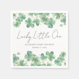 Servilleta De Papel Shamrock Lucky Little One Baby Shower