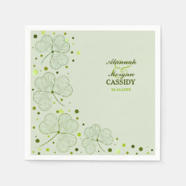 Servilleta De Papel Shamrock Polka Dots Boda Papel Napkins