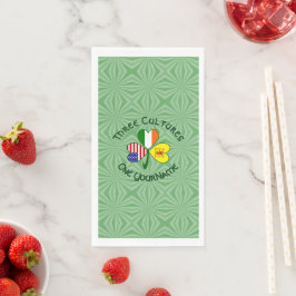 Servilleta De Papel Shamrock Scot Lion Ireland USA Flags Personalized 