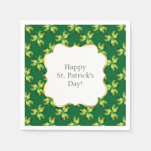 Servilleta De Papel Shamrock Three Leaf Clover Graphic
