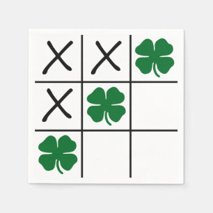 Servilleta De Papel Shamrock Tic Tac Toe