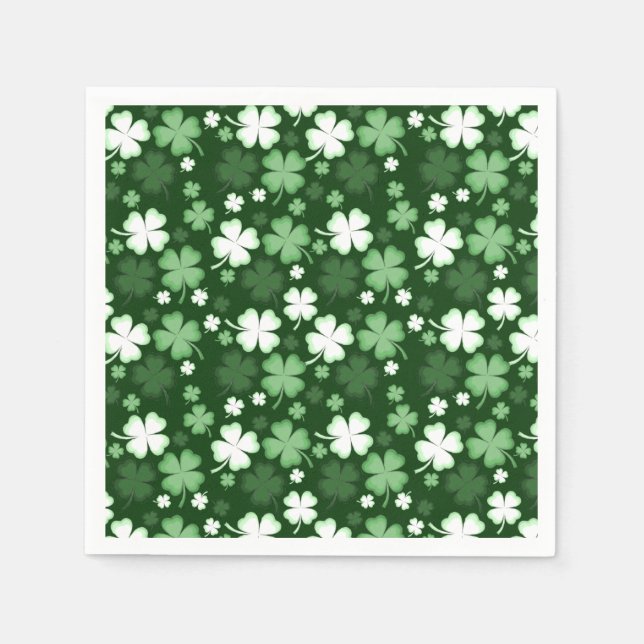 Servilleta De Papel Shamrock verde, Día de San Patricio (Anverso)