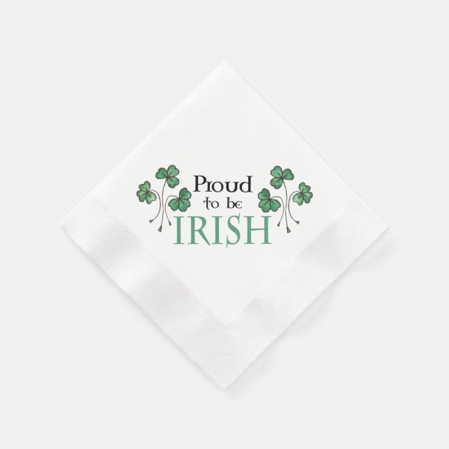 Servilleta De Papel Shamrock verde orgulloso de ser toallas de papel i (Borde)