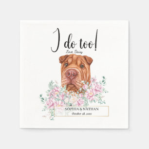Servilleta De Papel Shar Pei Dog Boda Cocktail Napkins