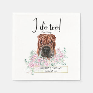 Servilleta De Papel Shar Pei Dog Boda Cocktail Napkins