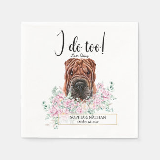 Servilleta De Papel Shar Pei Dog Boda Cocktail Napkins