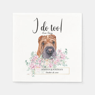 Servilleta De Papel Shar Pei Dog Boda Cocktail Napkins