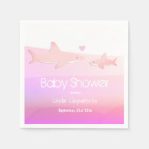Shark Baby Shower Cute Pink Ocean Animal