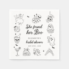 Servilleta De Papel She Found Her Boo Ghost Floral Bridal Shower