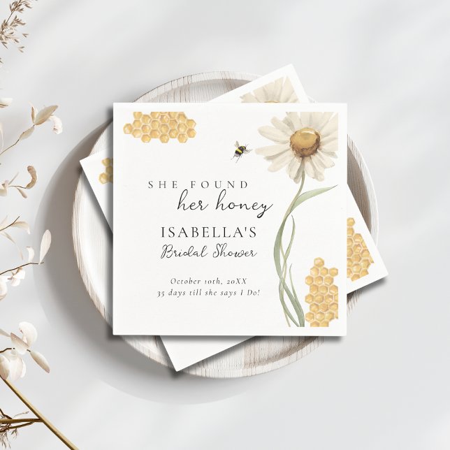 Servilleta De Papel She Found Her Honey Personalized Bridal Shower (Subido por el creador)