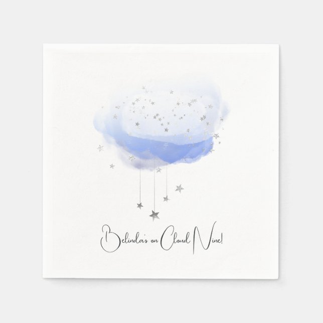 Servilleta De Papel She’s on Cloud Nine Bridal Shower (Anverso)