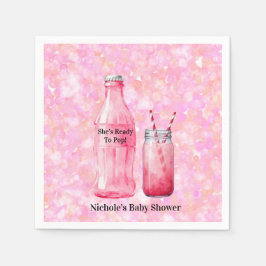 Servilleta De Papel She’s Ready To Pop Girl Baby Shower
