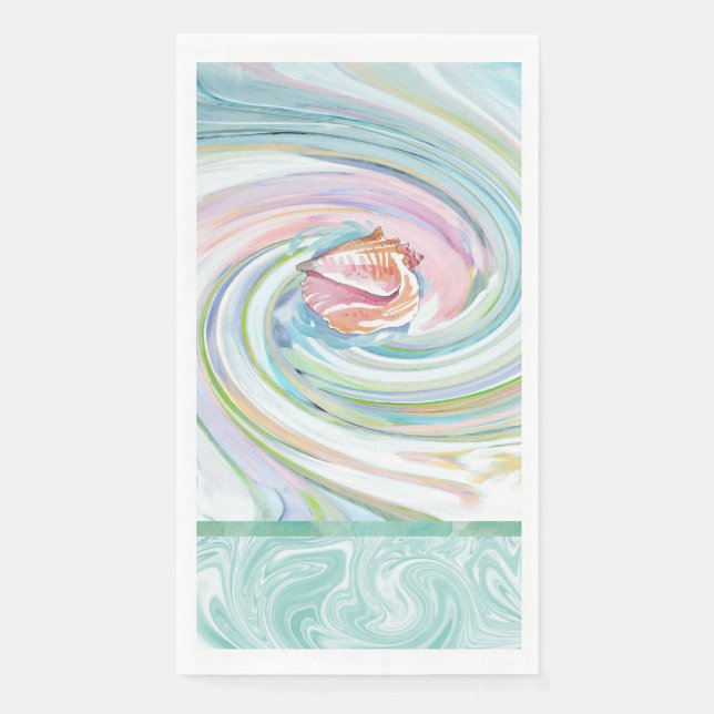 Servilleta De Papel Shell De Swirl Sea (Anverso)