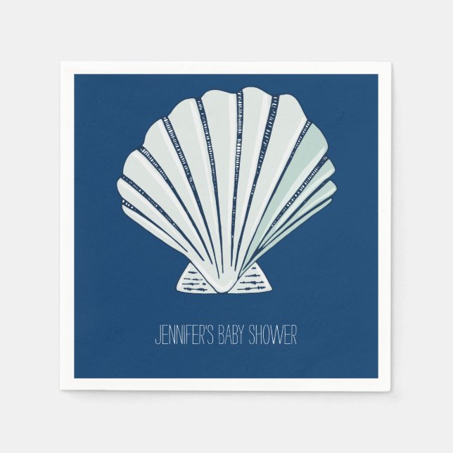 Servilleta De Papel Shell náutica costera (Anverso)