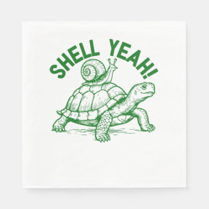 Servilleta De Papel Shell Yeah Turtle Snowden