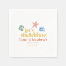 Servilleta De Papel Shellabrate Seashell Bridal Shower