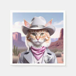 Servilleta De Papel Sheriff Cat