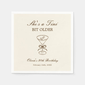 Servilleta De Papel She's A Tini Bit Older Coffee Martini Birthday