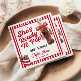 Servilleta De Papel She's about to pop Baby Shower