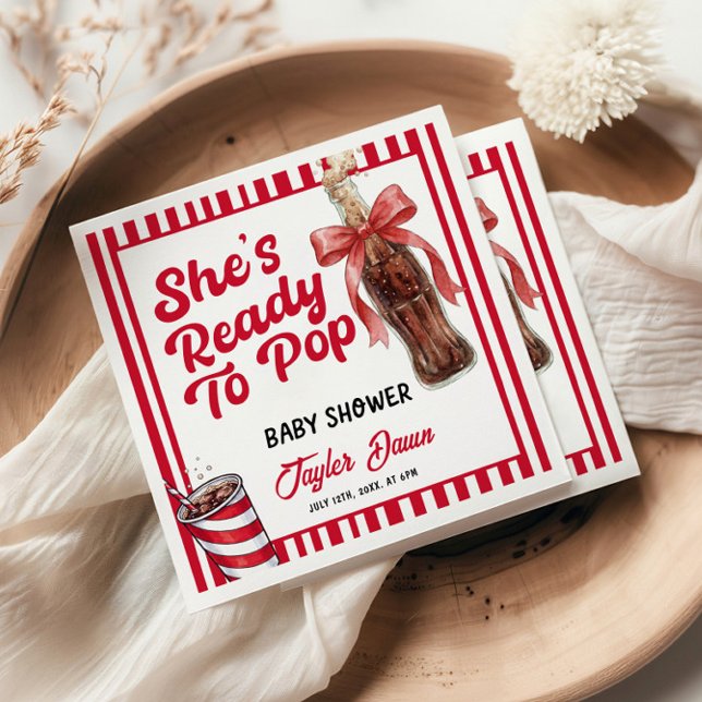 Servilleta De Papel She's about to pop Baby Shower (Subido por el creador)