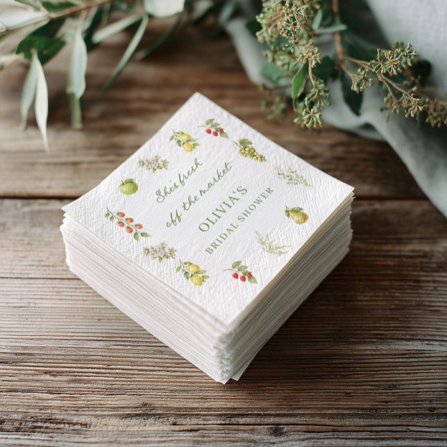 Servilleta De Papel She's Fresh Off The Market Bridal Shower (Subido por el creador)