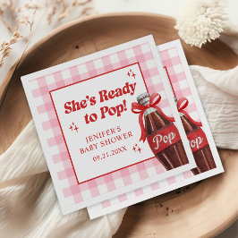 Servilleta De Papel She's Ready to Pop Soda Baby Shower