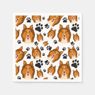 Servilleta De Papel Shetland Sheepdog Scottie Sheltie Perro Perros de
