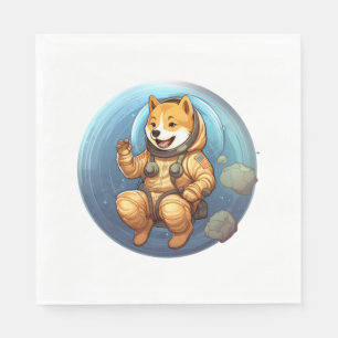 Servilleta De Papel Shiba En El Astronauta Espacial Shiba 9
